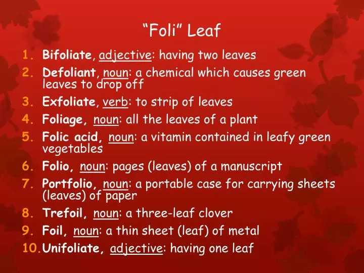 f oli leaf