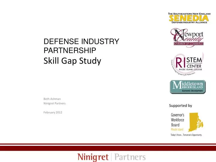 defense industry partnership skill gap study