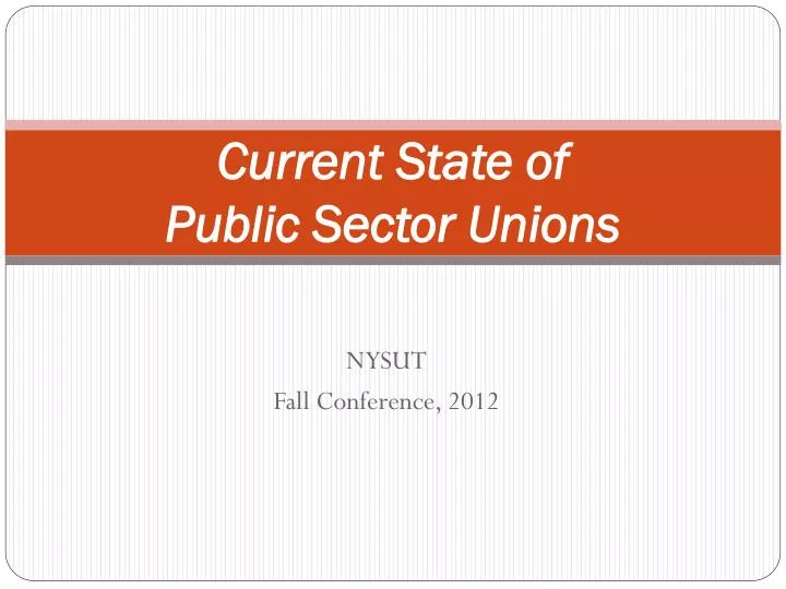 current state of public sector unions
