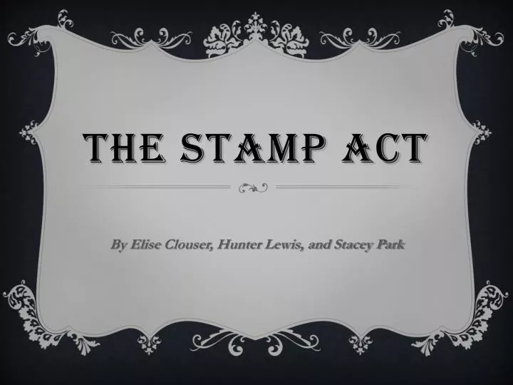 the stamp act