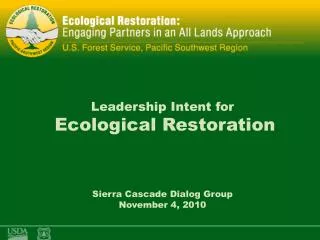Ecological Restoration Using an All Lands Approach
