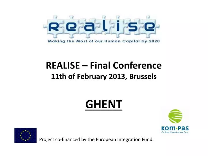 realise final conference 11th of february 2013 brussels ghent