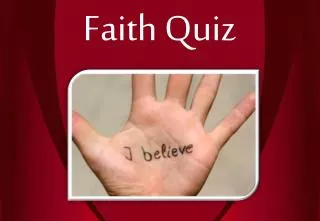 Faith Quiz