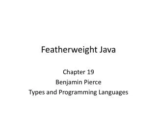 Featherweight Java