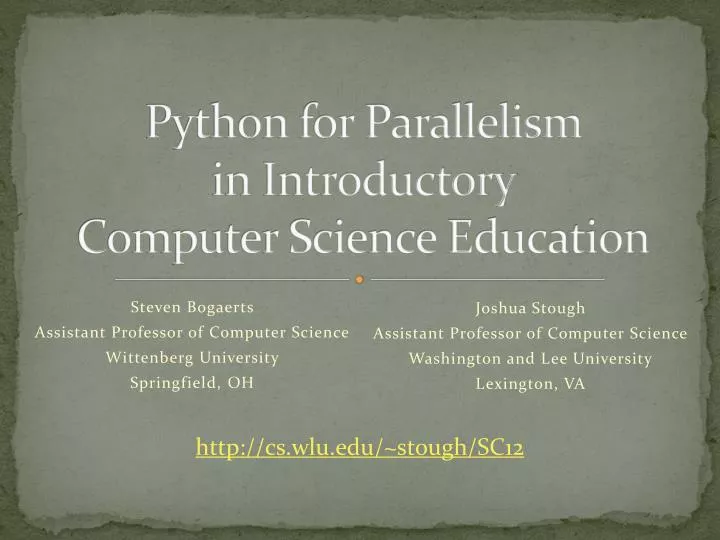 python for parallelism in introductory computer science education