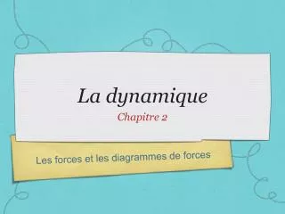 la dynamique