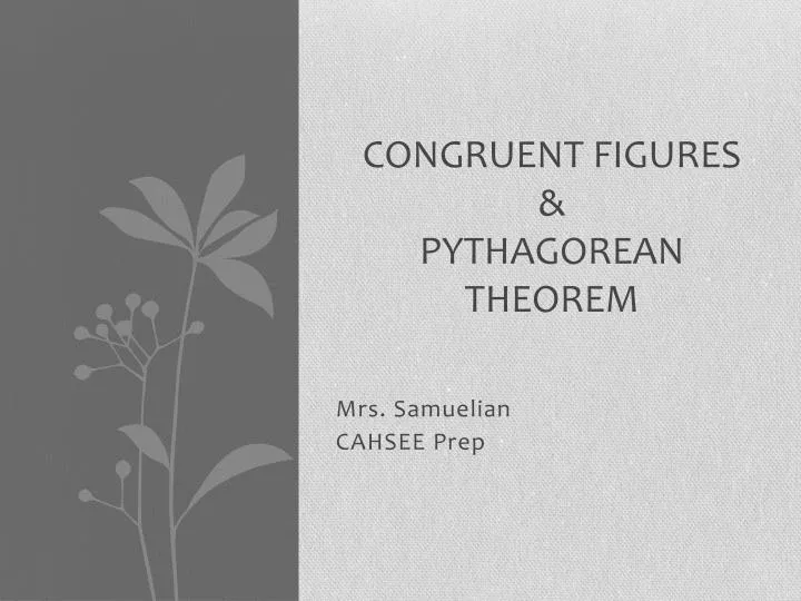 congruent figures pythagorean theorem