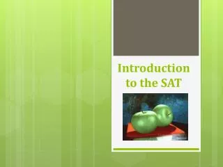 Introduction to the SAT
