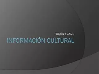 Información Cultural