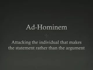Ad-Hominem