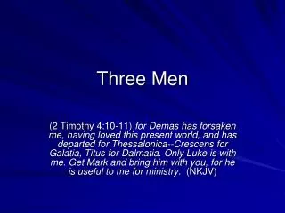 three men