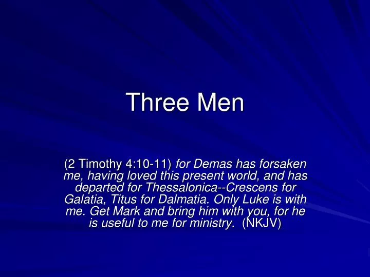 three men