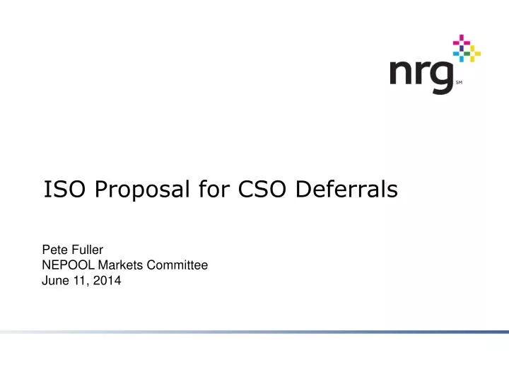iso proposal for cso deferrals