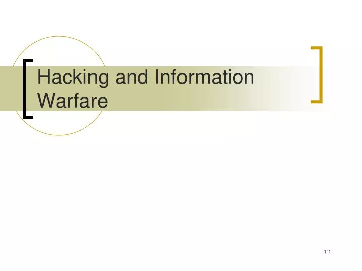 hacking and information warfare