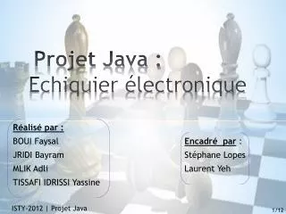 projet java echiquier lectronique