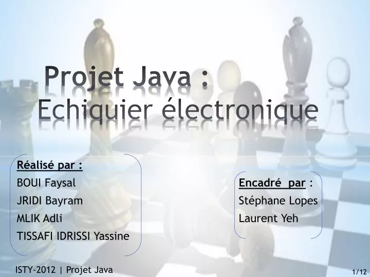 projet java echiquier lectronique