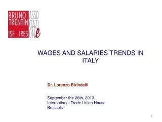 WAGES AND SALARIES TRENDS IN ITALY