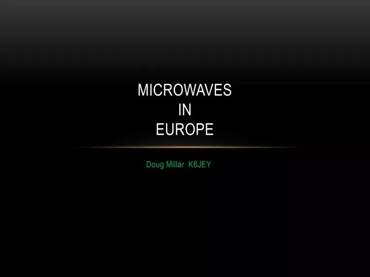microwaves in europe