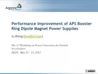 Performance Improvement of APS Booster Ring Dipole Magnet Power Supplies