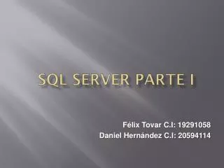 sql server parte i
