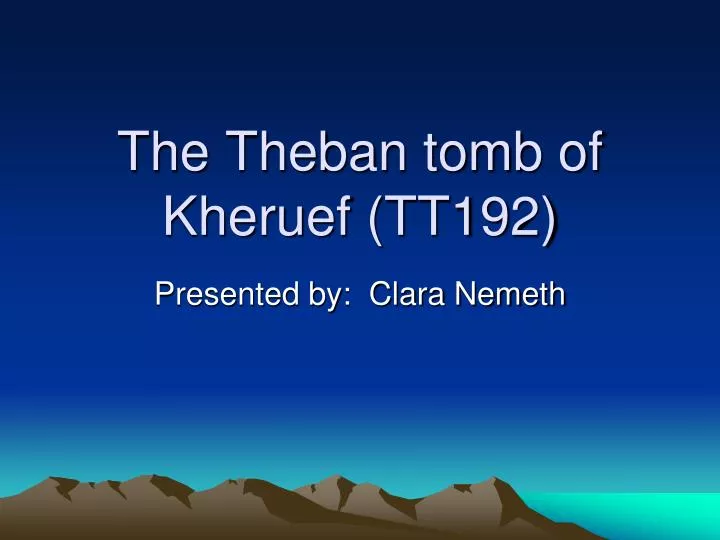 the theban tomb of kheruef tt192