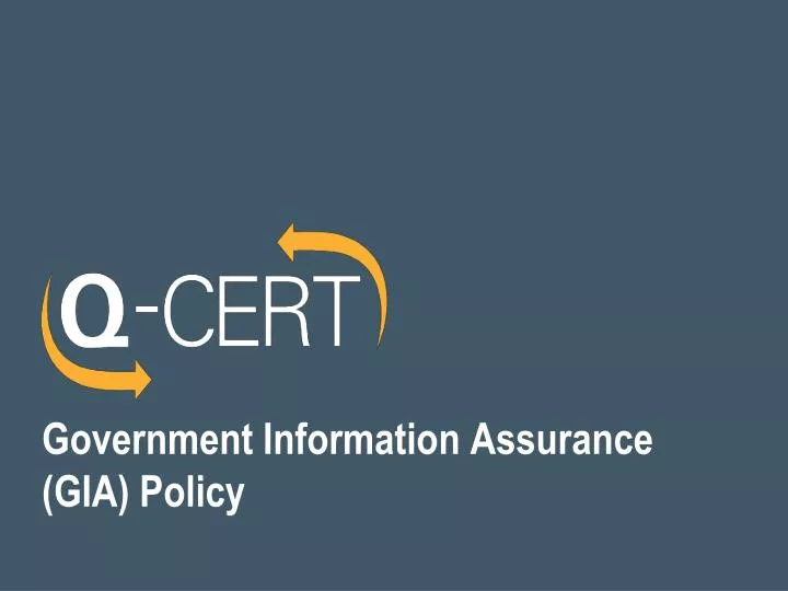 government information assurance gia policy