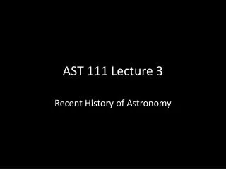 AST 111 Lecture 3