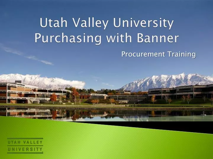 utah valley university purchasing with banner