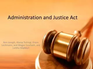 administration and justice act