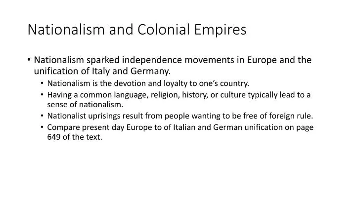nationalism and colonial empires