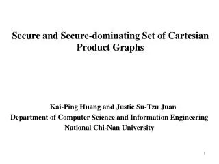 Secure and Secure-dominating Set of Cartesian Product Graphs