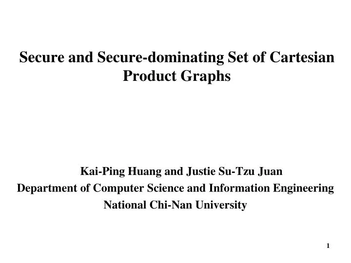 secure and secure dominating set of cartesian product graphs