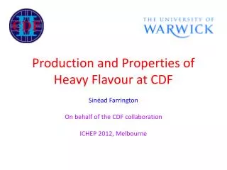Production and Properties of Heavy Flavour at CDF