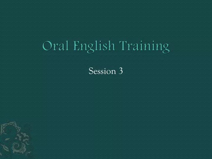 oral english training