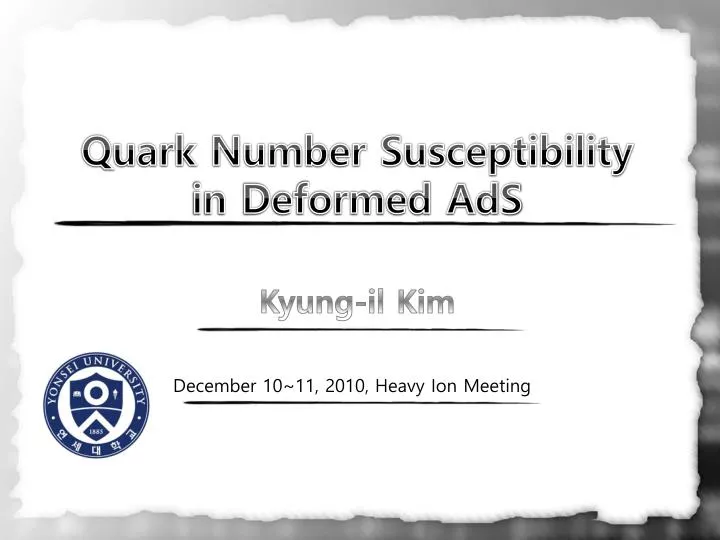 quark number susceptibility in deformed ads