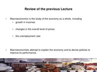 Review of the previous Lecture
