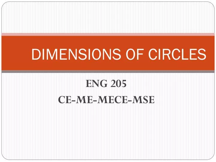dimensions of circles