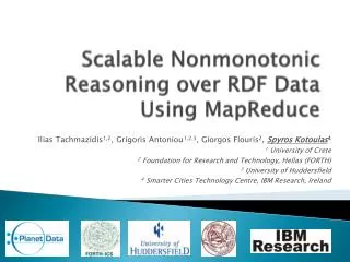 Scalable Nonmonotonic Reasoning over RDF Data Using MapReduce