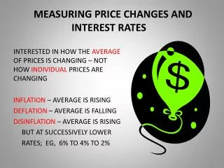 MEASURING PRICE CHANGES AND INTEREST RATES