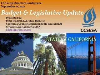 Budget &amp; Legislative Update