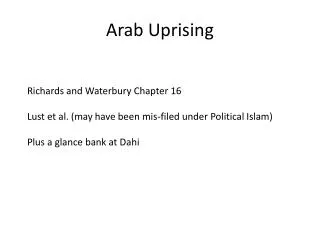 Arab Uprising