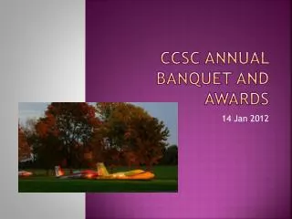 CCSC Annual Banquet and Awards