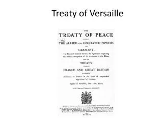 Treaty of Versaille