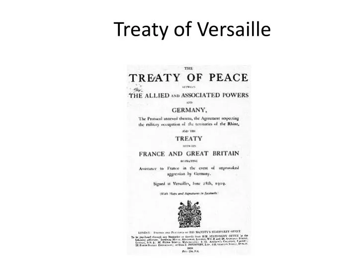 treaty of versaille
