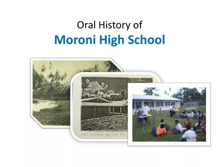 oral history of moroni high school