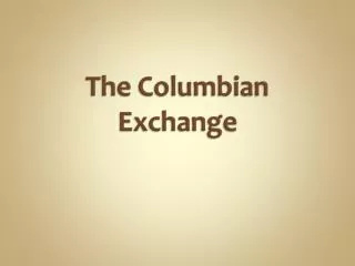 the columbian exchange
