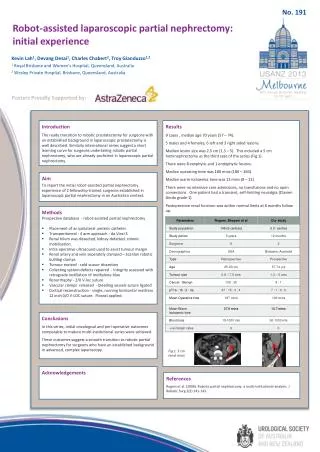 Robot -assisted laparoscopic partial nephrectomy: initial experience