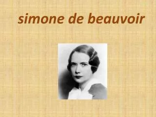 simone de beauvoir