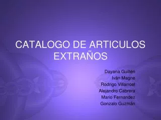 catalogo de articulos extra os