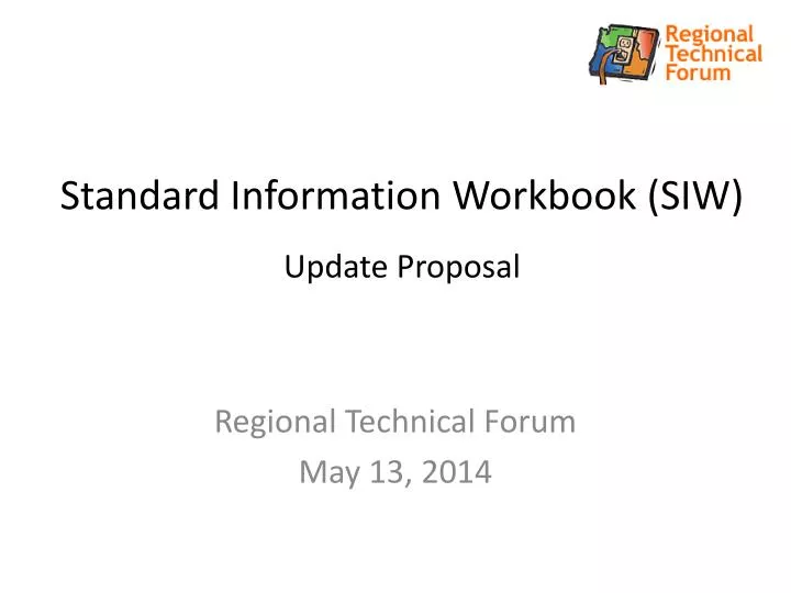 standard information workbook siw update proposal
